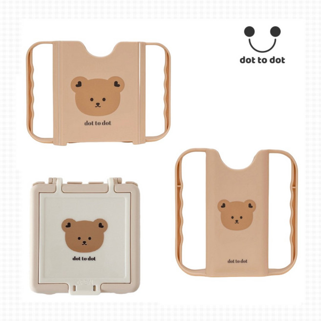 돗투돗 아가드 유아용 우유 두유 팩 홀더 라지 미니 치즈커팅기 3패키지 세트, 돗꼼, 1세트