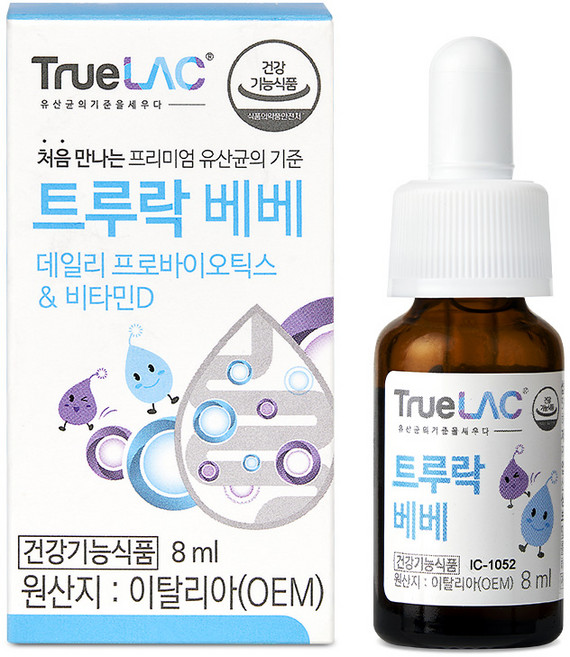 트루락 베베 데일리 프로바이오틱스 앤 비타민D, 8ml, 1개