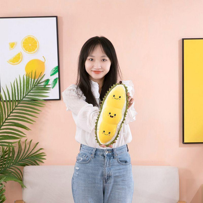 創意榴蓮公仔玩偶 超軟毛絨抱睡玩偶生日禮物, 1個, 榴蓮長條抱枕,77釐米 店長推薦