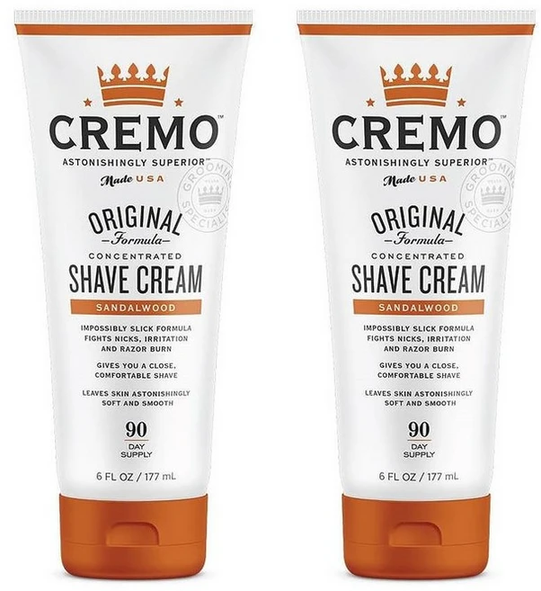 미국 크레모 맨 샌달우드 모이스처 면도 쉐이빙 크림, Original, 2개, 177ml - 쿠팡