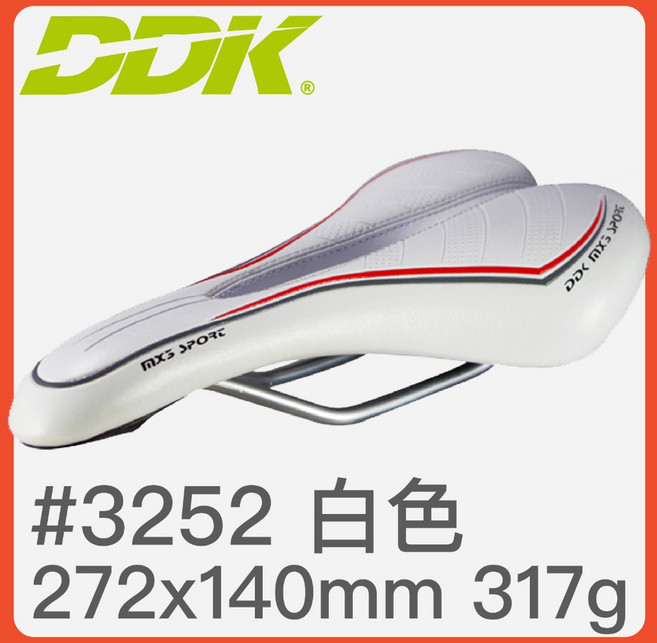 DDK 輕量公路車型坐墊, 白色, 1個