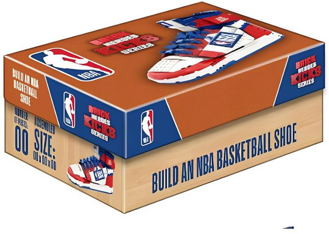 Brick Heroes Kicks Series NBA 籃球鞋積木組, 白紅, 1個