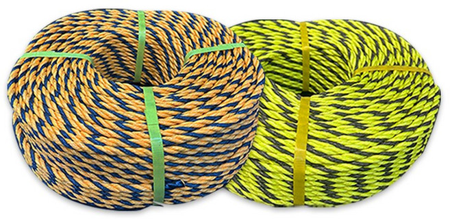 재단 피피 안전로프 타이거로프 형광로프 판매 8mm ~ 16mm 주차장 공사장줄 난간, 1개