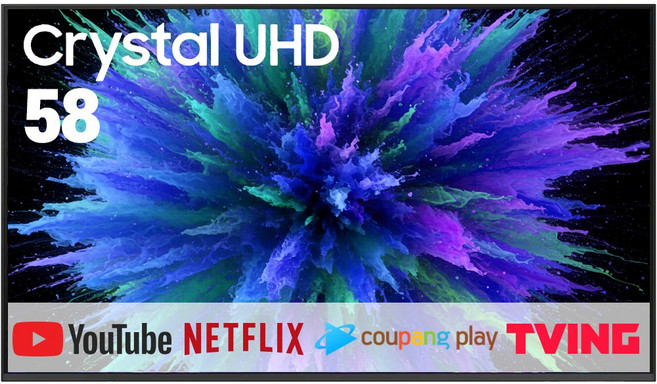 삼성전자 58인치 크리스탈 UHD 4K 스마트 LED TV 유튜브 넷플릭스 디즈니 미러링 58TU7000, 고객직접설치, 스탠드형