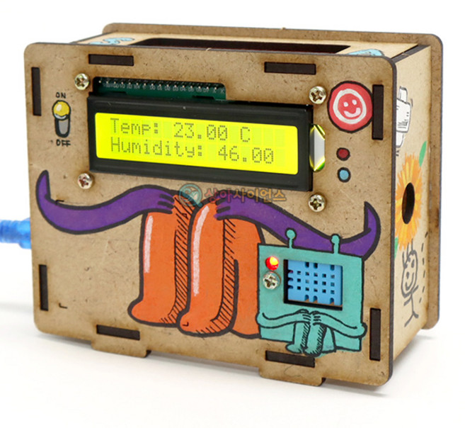 AI 아두이노 코딩 온습도측정기(챗GPT활용) 인공지능 인식 센서 감지 소리 온도 습도 자동측정 만들기 키트