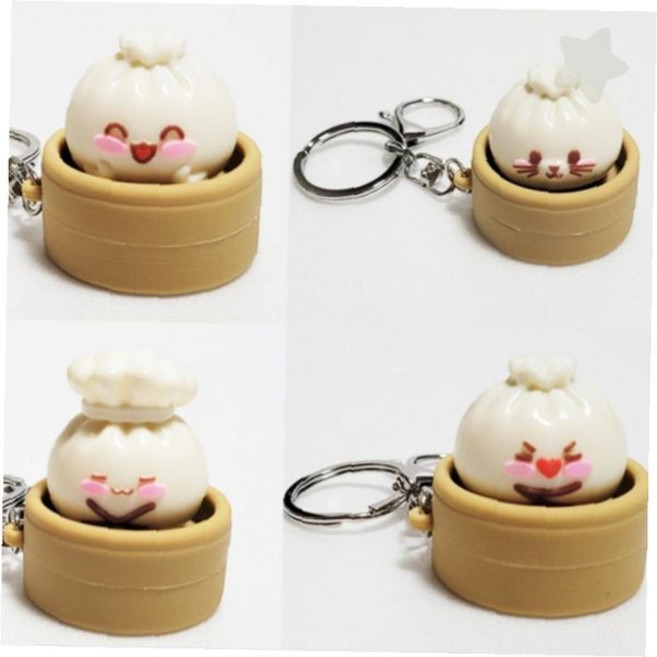 찜통 만두 모양 귀여운 표정 변화 휴대용 스트레스 해소 손놀림 감각 자극 미니, 1개, 랜덤발송