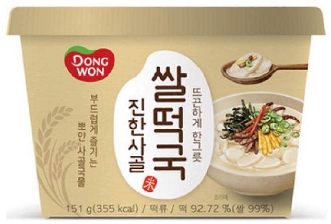 동원 진한사골 컵 쌀떡국, 151g, 10개