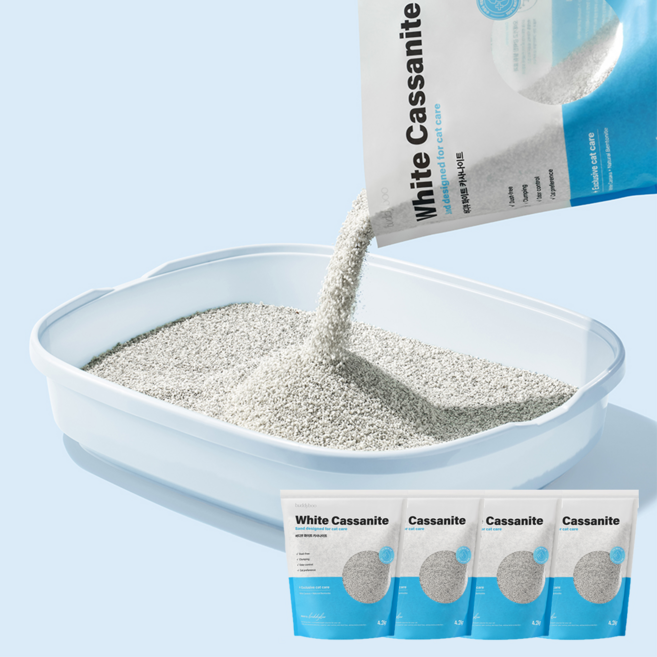 버디부 카벤샌드 케어모래 카사바모래 벤토나이트 활성탄 굵은입자, 무향, 4개, 4.2L