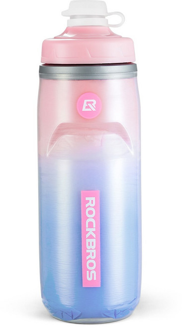 락브로스 자전거 보냉 물통 620ml, 1개, 핑크