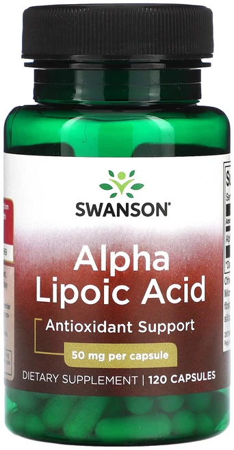 Swanson 알파리포산 50mg 캡슐 120정, 1개 - 쿠팡