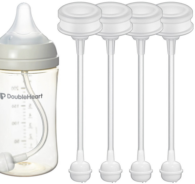 순수아 더블하트 젖병 젖꼭지 호환 실리콘 추 빨대 프리미엄형, 실리콘 젖병 추빨대 프리미엄형 4세트, 1개