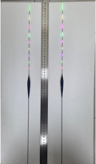 주한피싱 양어장 9점등 전자찌 고감도 민물낚시 전자찌 야간낚시, 2개, 남색 (3.5g)