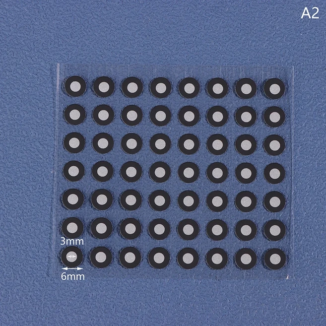 1시트 3D 스캐너 식별 포인트 반사 마커 스티커 자기 필름 타겟 재사용 가능한 정밀도, 02 A2