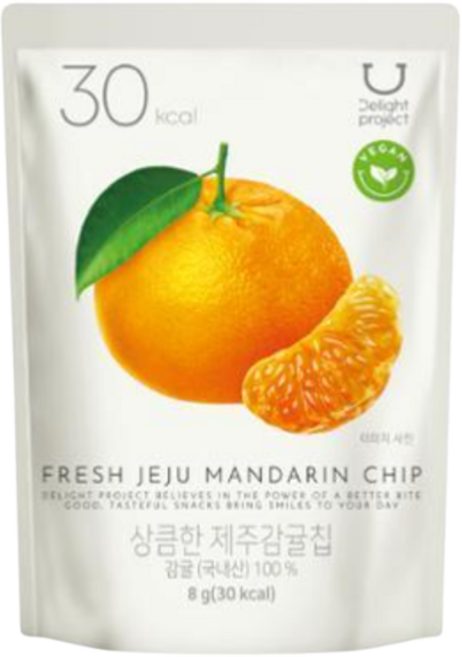 딜라이트 프로젝트 상큼한 제주감귤칩, 10개, 8g