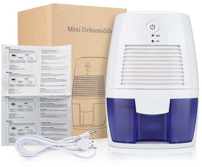 휴대용 전기 제습기 공기 청정기 USB 무소음 습기 흡수기 가정용 사무실 주방 탈취제 건조, 01 White, De idifier
