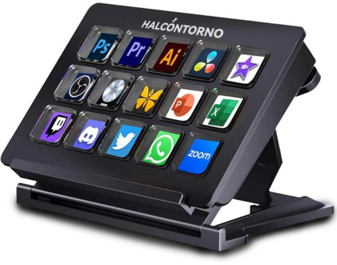 HALCONTORNO 스트림 독 미라박스 스팀데크 PC 아이맥 호환 콘텐츠 크리에이터 게이머 유선 컨트롤러 매크로 키보드 게임 V293, V293 Standard