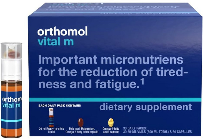 [독일 내수 정품](오쏘몰) ORTHOMOL Vital M TrinkfläschchenKaps.Kombipack. 30St, 300g, 1개