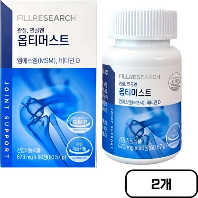 필리서치 관절 연골엔 옵티머스트 관절 영양제 msm 옵티머스, 90정, 2개 - 쿠팡