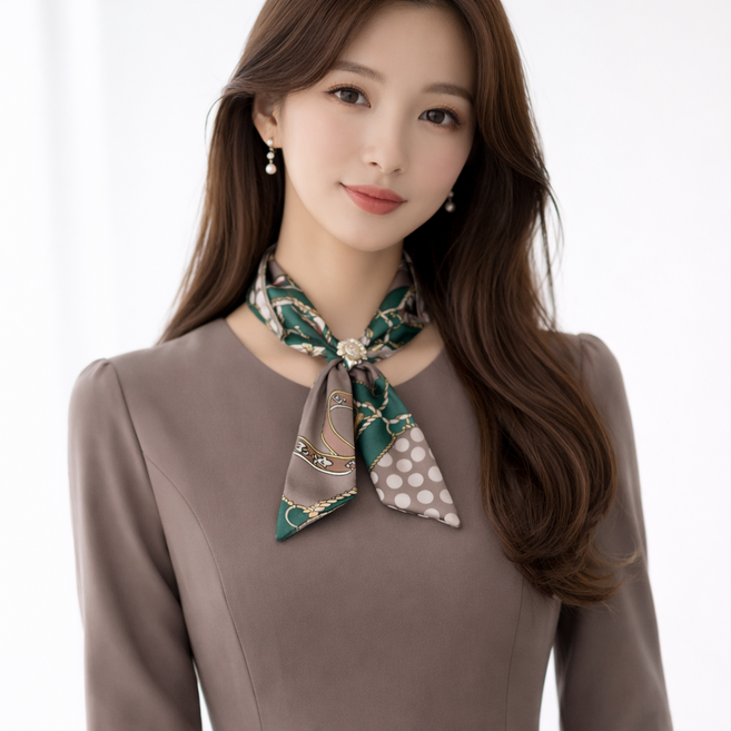 사이드비 여성 미니 스카프 쁘띠 손목 장식 사계절 머플러
