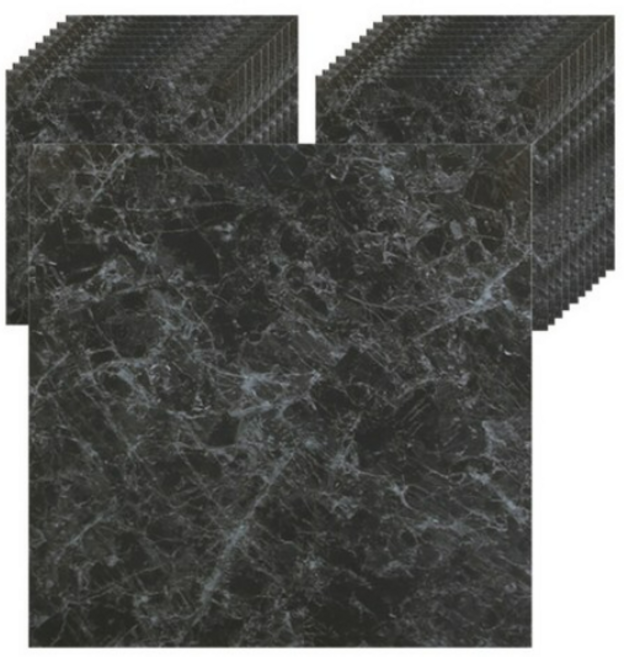 진승교역 정사각 접착식 데코타일, 대리석 블랙, 50개