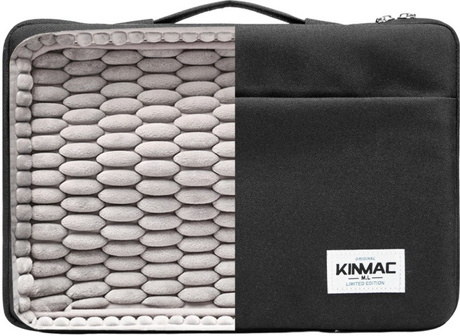 킨맥 360쉴드 심플 노트북파우치 가방 케이스 15인치 16인치 호환 맥북 에어 프로 M1 M2 M3, 심플블랙, 1개