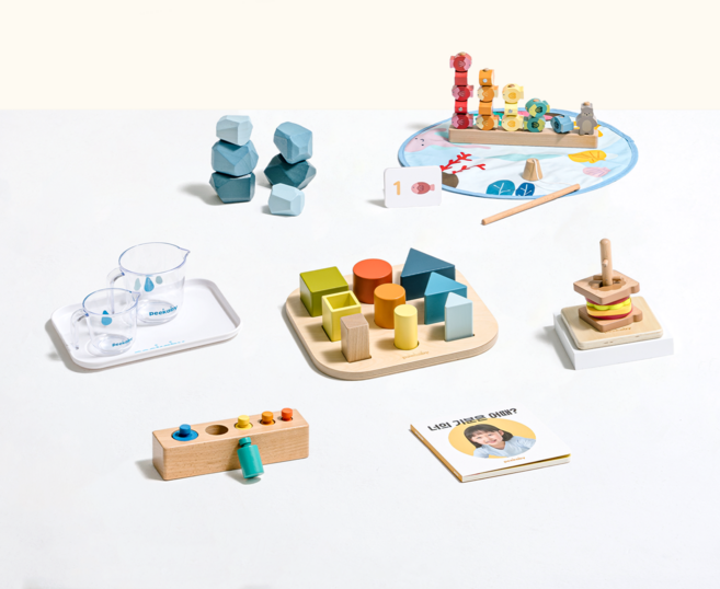 피카비 플레이키트 Growth 4 (22-24개월) 몬테소리교구 두돌아기장난감, 7개, 원목