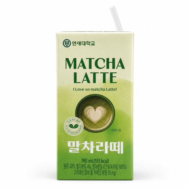 연세우유 말차라떼 보성말차 멸균팩음료, 3개, 190ml
