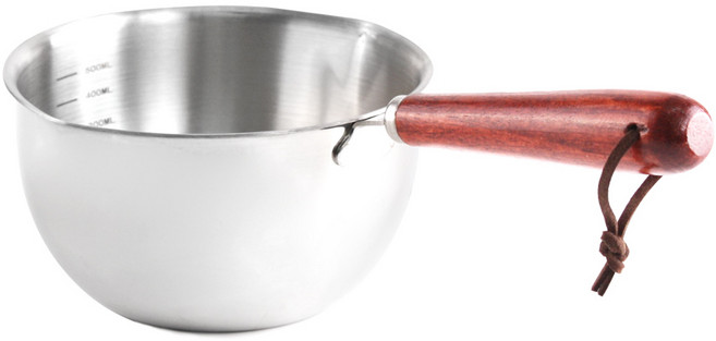 코빙 304 스텐 우드 손잡이 소스 밀크팬 500ml, 13.5cm, 혼합색상, 1개
