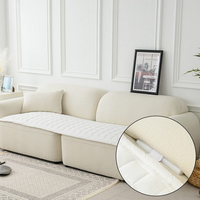 퓨어이즈룸 린넨 고정바 움직임ZERO 쇼파패드 소파