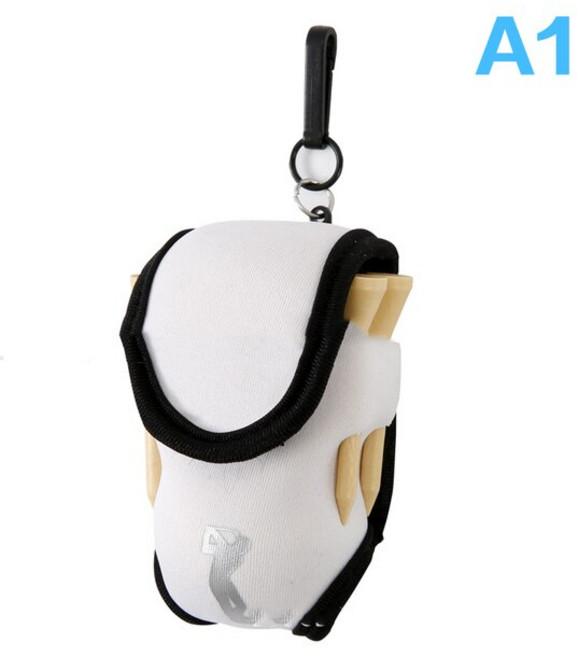 야외 다기능 휴대용 골프 공 홀더 미니 허리 가방 스포츠 도구, 하얀