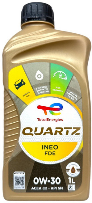 TOTAL QUARTZ INEO FDE 合成機油 歐洲製 平行輸入, 0W-30, 1個, 1L