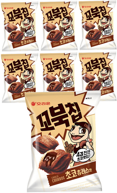 오리온 꼬북칩 초코츄러스맛, 120g, 7개