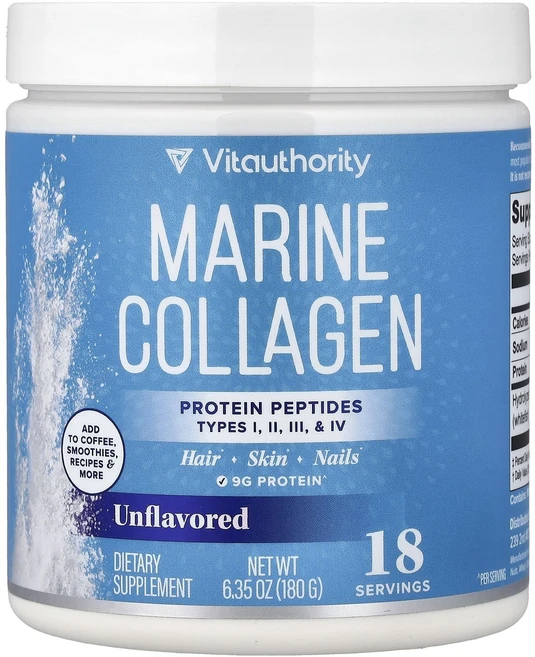 몸관리하세요 겨울입니다 Vitauthority 해양 콜라겐 무맛 180g(6.35oz) 특별관리진행, Vitauthority해양콜라겐무맛180g635oz, 180g, 1 - 쿠팡