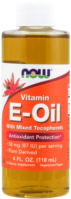 NOW Foods 維生素E素食液, 1罐, 118ml