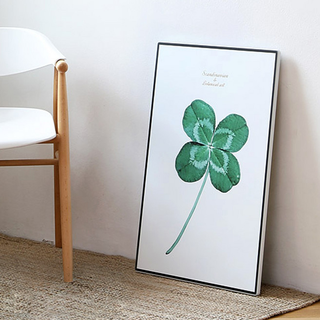 박씨상방 데코 좌식 액자 테이블(중) 내츄럴 720x480mm 접이식 다용도 공부상, 네잎클로버