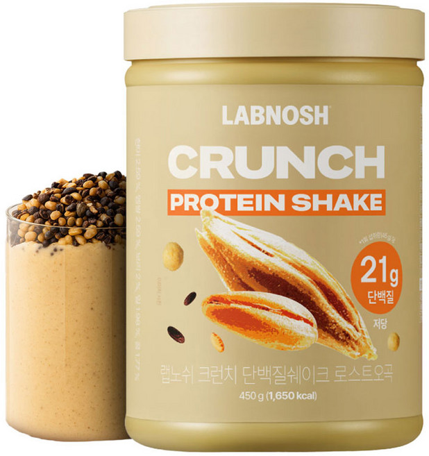 랩노쉬 크런치 단백질 쉐이크 17곡 미숫가루맛, 1개, 450g