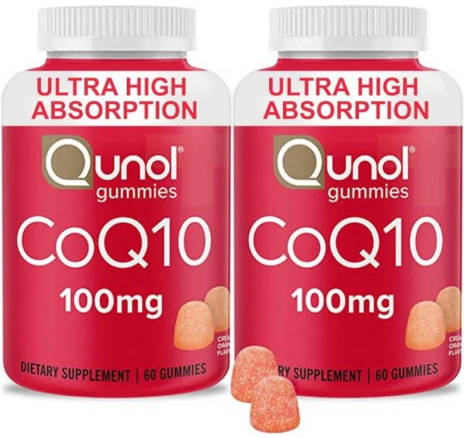 Qunol 코엔자임큐텐젤리 심장건강 채식 글루텐 프리 초고흡수 2개월 공급량, CoQ10, 60 카운트(2팩), 2개, 60정 - 쿠팡