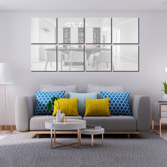 아크릴 거울 붙이는 거울 안전거울 전신 거울, 30cm x 30cm 8 개