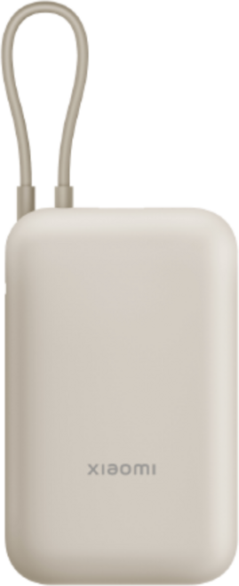 Xiaomi 小米 自帶線口袋行動電源 10000mAh (22.5W快充), 淺咖色