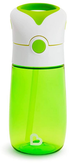 Munchkin Flip and Go 트라이탄 빨대 컵 355mL(12온스) 그린, 초록색
