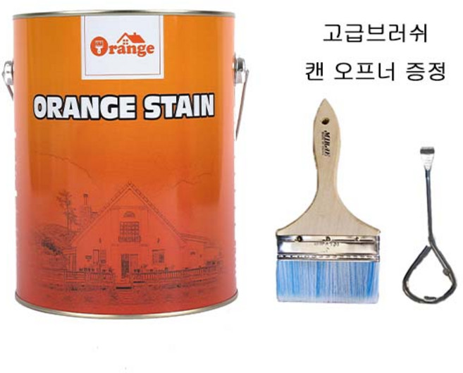 오렌지 오일스테인 우드스테인 방부목페인트 (3.5L), 연월넛, 1개