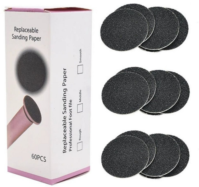 일리마 전동 발각질제거기 샌딩패드 리필용 60EA, 미세(180), 60개