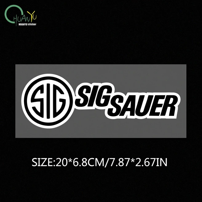 성격 크리 에이 티브 일본어 Glock Sig Sauer Maggap MGP 자동차 반사 전기 오토바이 스크래치 차단 스티커, 01 C694A1, 01 20x6.8cm
