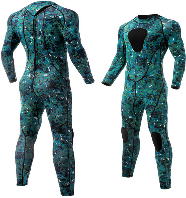 남성용 네오프렌 3mm 웻슈트 스노클링 다이빙 서핑 수영 겨울용 방풍 잠수복, 미채 일체형 3MM