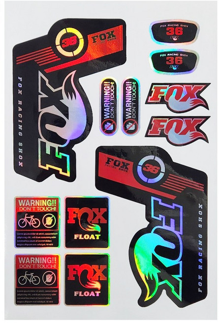 폭스샥 데칼 자전거 스티커 데칼세트 36넘버 홀로그램, 홀로그램 타입