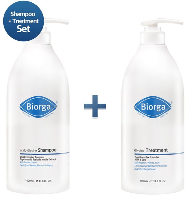 바이오가 글라이신 샴푸 + 트리트먼트 각 1000ml 세트, 1세트