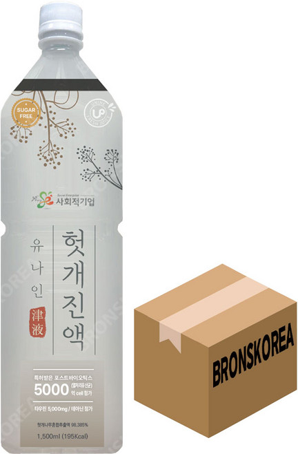 유나인베이스 헛개진액 농축액 50배희석, 8개, 1.5L