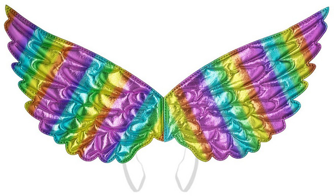 요정 천사 날개 파티 할로윈 코스튬 분장 소품, 1개, 레인보우