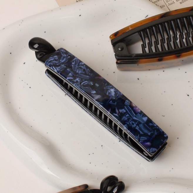 초콜리트쥬얼리 바인 14컬러 셀룰로오스 프랑스핀 포니테일 헤어 볼륨 집게 바나나핀