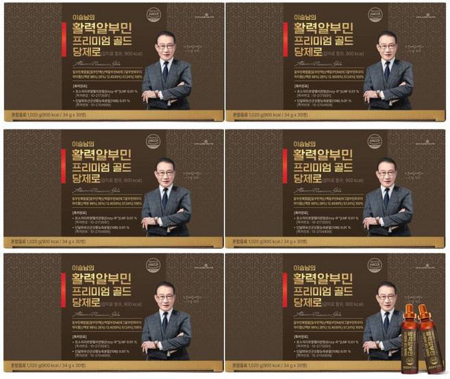 이승남 당제로 마시는 고함량 활력 알부민 프리미엄 골드 저당 특허원료, 180개, 34ml